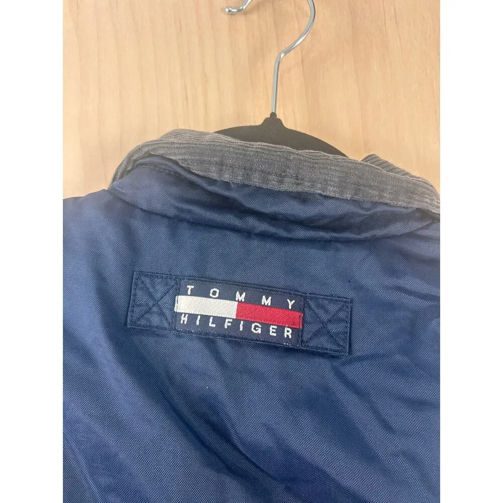 Tommy Hilfiger Vintage Navy Field Jacket Plaid Lined Men’s‎ Medium